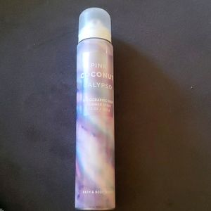 Bath and Body Works Pink Coconut Calypso Holographic Hair Shimmer Spray 3.5 oz